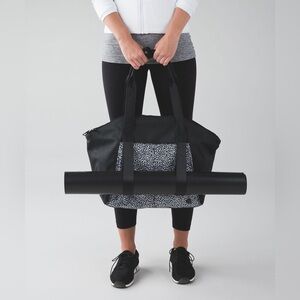 EUC Lululemon Free To Be Bag in Miss Mosaic Black / Black